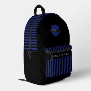 Custom Police Officer Abzeichen Blue Strips Bedruckter Rucksack