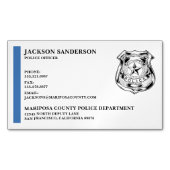 Custom Police Officer Department Law Enforcement Magnetische Visitenkarte (Vorderseite)