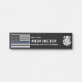 Custom Police Officer Department Thin Blue Line Türschild (Vorderseite )