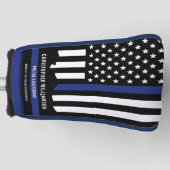 Custom Police Officer Thin Blue Line Police Golf Headcover (Vorderseite)
