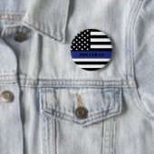 Custom Police Officer Thin Blue Line Polizeiabteil Button (Beispiel)
