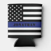 Custom Police Officer Thin Blue Line Polizeiabteil Dosenkühler (Vorderseite)