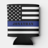 Custom Police Officer Thin Blue Line Polizeiabteil Dosenkühler (Rückseite)