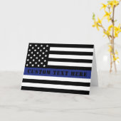 Custom Police Officer Thin Blue Line Polizeiabteil Karte (Gelbe Blume)
