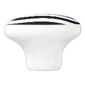 Custom Police Officer Thin Blue Line Polizeiabteil Keramikknauf (Seitenansicht)