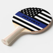 Custom Police Officer Thin Blue Line Polizeiabteil Tischtennis Schläger (Vorderseite)