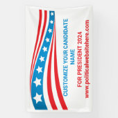 Custom Political Campaign 2024 American Flag Banner (Vertikal)