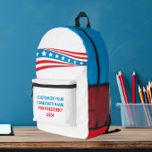 Custom Political Campaign 2024 American Flag Bedruckter Rucksack