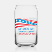 Custom Political Campaign 2024 American Flag Dosenglas (Rückseite)