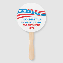 Custom Political Campaign 2024 American Flag Fächer