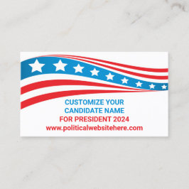 Custom Political Campaign 2024 American Flag Visitenkarte