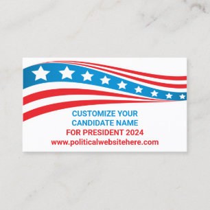 Custom Political Campaign 2024 American Flag Visitenkarte