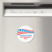 Custom Political Campaign American Flag Election Magnet (In Situ (Geschirrspüler))
