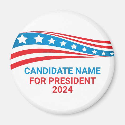 Custom Political Campaign American Flag Election Magnet (Vorne)