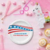 Custom Political Campaign American Flag Election Pappteller (Party)