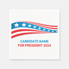 Custom Political Campaign American Flag Election Serviette