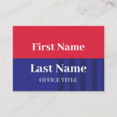 Custom Political Election  Campaign Visitenkarte (Vorderseite)