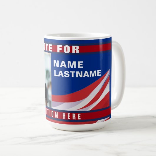 Custom Politics Campaign Template Kaffeetasse (VorderseiteRechts)