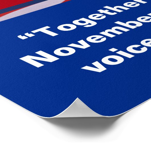 Custom Politics Campaign Template Poster (Ecke)