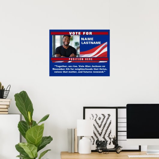 Custom Politics Campaign Template Poster (Heimbüro)