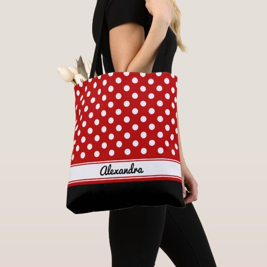 Custom Polka Dock White Red Black Base Tasche (Von Nahem)
