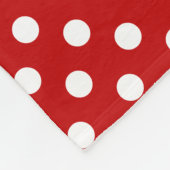 Custom Polka Dot Red White Background Fleecedecke (Ecke)