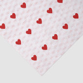 Custom Polka Dot Red White Background Monogram Seidenpapier (Ausschnitt)