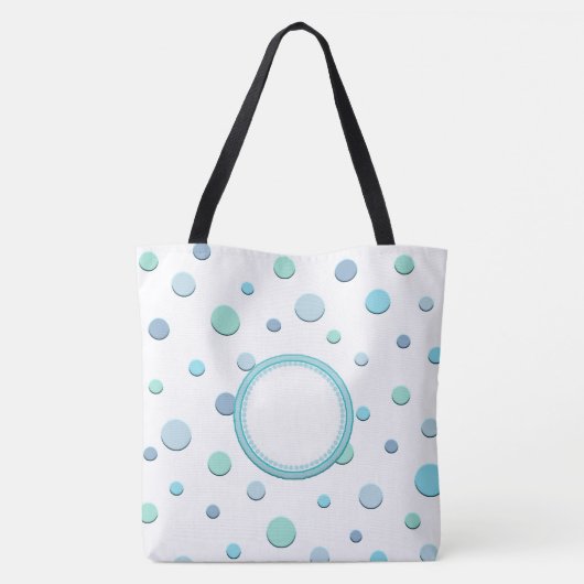 Custom Polka Dot Tote Bag Tasche (Rückseite)