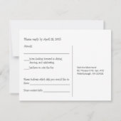 Custom Polka Dot Wedding RSVP Cards Karte (Rückseite)