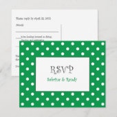Custom Polka Dot Wedding RSVP Cards Karte (Vorne/Hinten)
