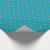 Custom Polka Dots Fish in Sea Wrapping Paper Geschenkpapier (Ecke)