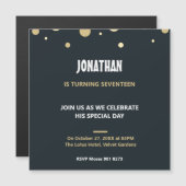 Custom polka dots Geburtstag Magneteinladung (Vorne/Hinten)