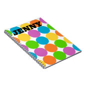 CUSTOM Polka Dots Mod 1960er Groovy Notizblock (Rechte Seite)