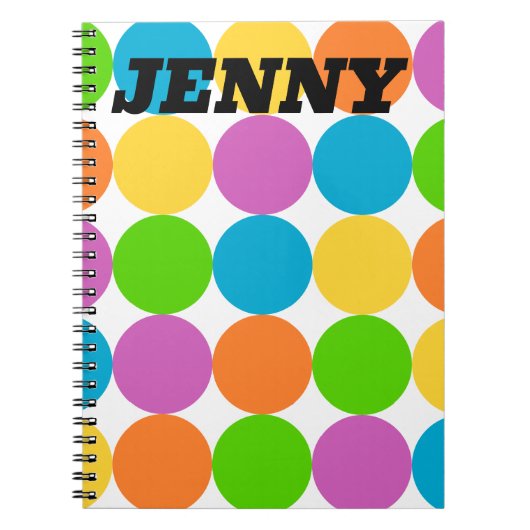 CUSTOM Polka Dots Mod 1960er Groovy Notizblock (Vorderseite)