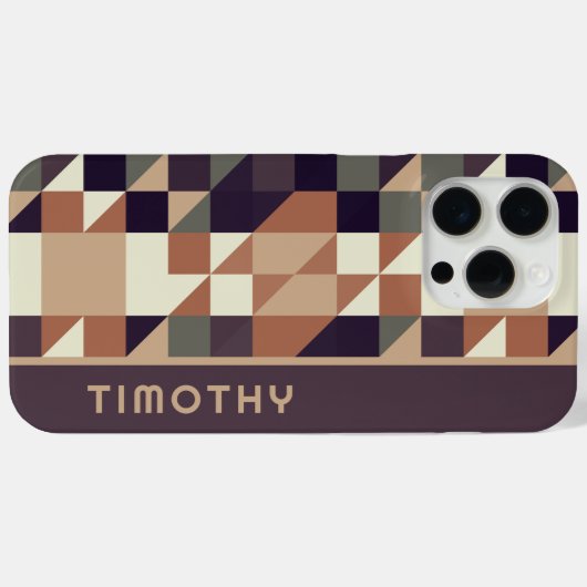 Custom Polygon Triangle Squares Art Patches Case-Mate iPhone Hülle (Rückseite (Horizontal))