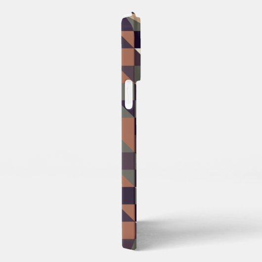 Custom Polygon Triangle Squares Art Patches iPhone Hülle (Rechte Seite)