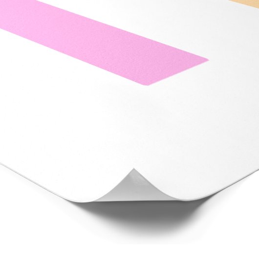 Custom Pom Pom Pastel Rainbow Playroom Poster (Ecke)