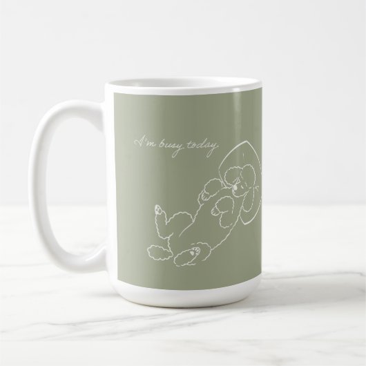 Custom Poodle Dog Mom Mug - Funny I'm Busy Today  Kaffeetasse (Links)