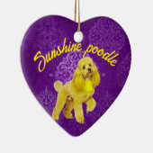 Custom Poodle Heart Ornament - Ein süßes Geschenk (Rechts)