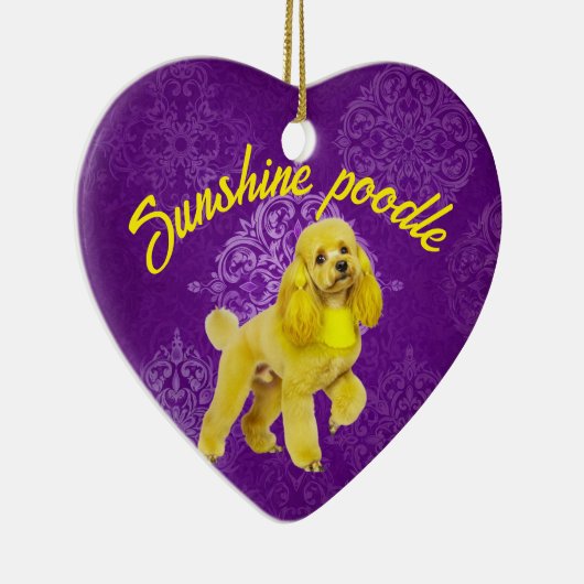 Custom Poodle Heart Ornament - Ein süßes Geschenk (Rechts)