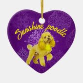 Custom Poodle Heart Ornament - Ein süßes Geschenk (Vorne)