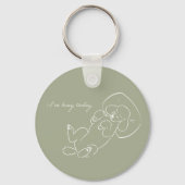 Custom Poodle Keychain - Funny I'm Busy Dog Mom Schlüsselanhänger (Vorderseite)