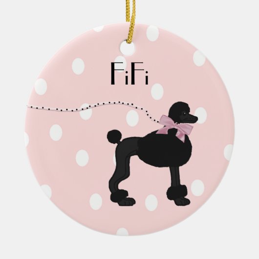 Custom Poodle-Ornament Keramikornament (Vorne)