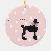 Custom Poodle-Ornament Keramikornament (Hinten)