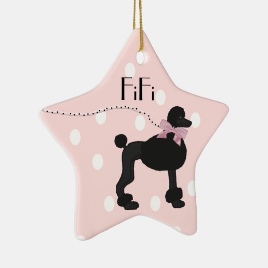 Custom Poodle-Ornament Keramikornament (Rechts)