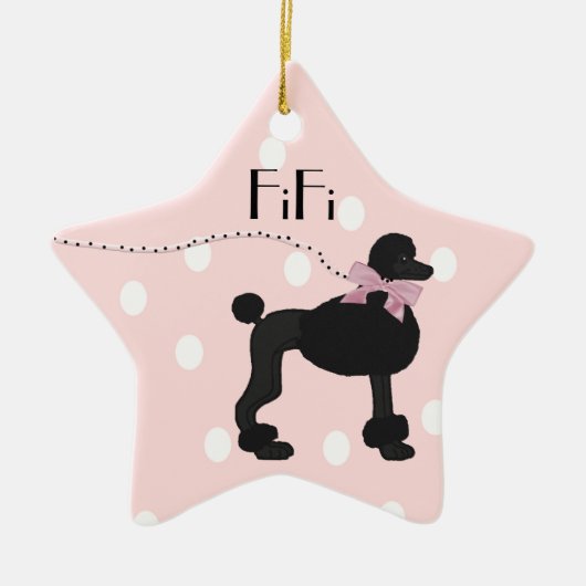 Custom Poodle-Ornament Keramikornament (Vorne)