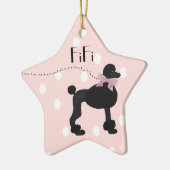 Custom Poodle-Ornament Keramikornament (Links)