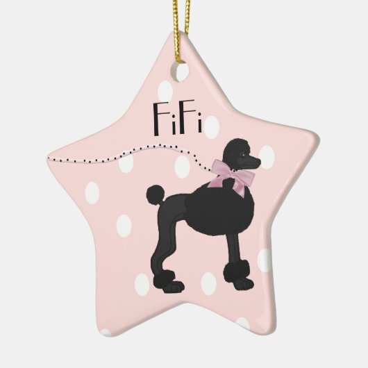 Custom Poodle-Ornament Keramikornament (Links)