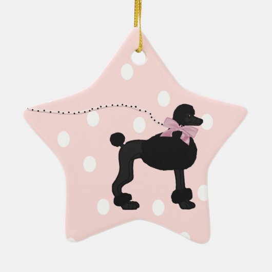 Custom Poodle-Ornament Keramikornament (Hinten)