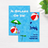 Custom Pool Party Event Drink Meal Ticket (Schreibtisch)